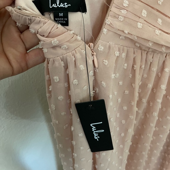 Lulu’s // Heavenly Hues Maxi Dress // Pink Blush Dots - Picture 6 of 9